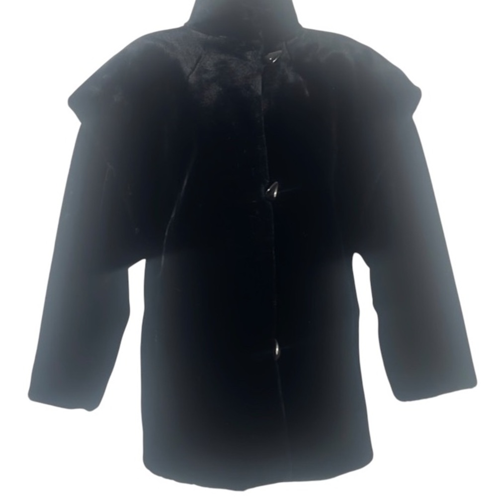 Vintage Sportowne Black Faux Fur Coat,Expressly for Dillards,size 6 - Picture 6 of 15
